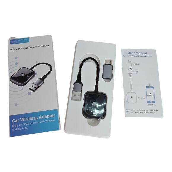 Plug & Play Android Auto Car Wireless Adapter Converts Wired to Wireless - Picture 1 of 13